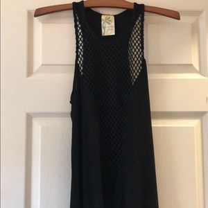 Black Cleavage Bathing Suit Cover Up